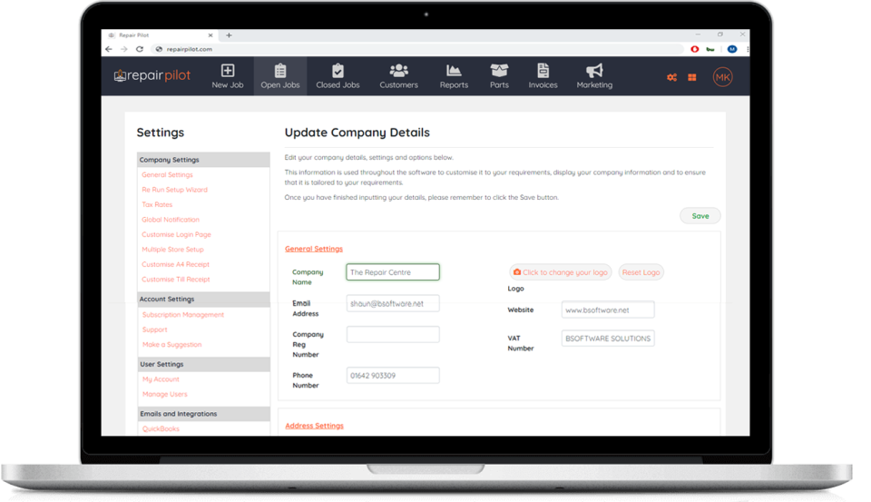 screenshot of Repair Pilot